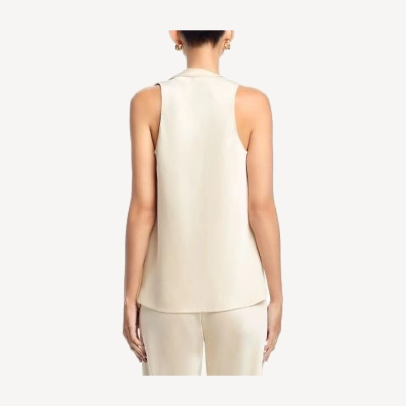 Vince Fluid Satin Scarf Top