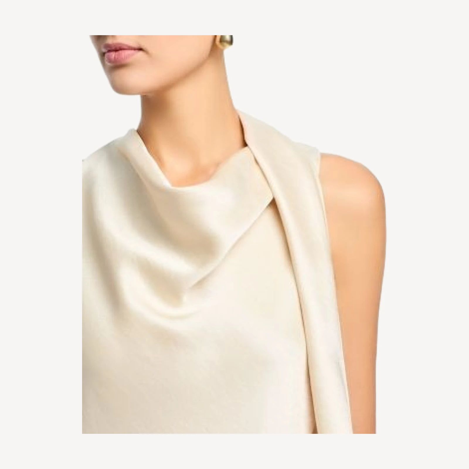 Vince Fluid Satin Scarf Top