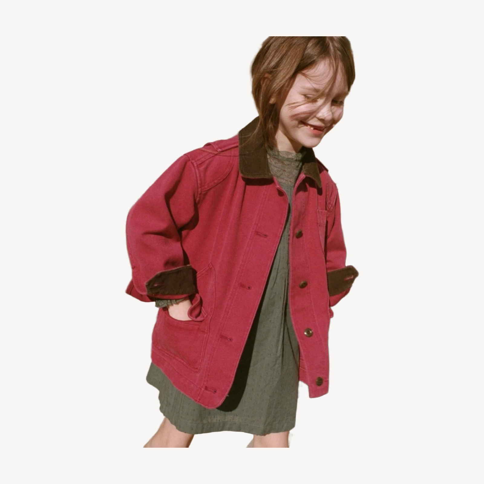 LITTLE PASCUAL JACKET -- WASHED CRIMSON