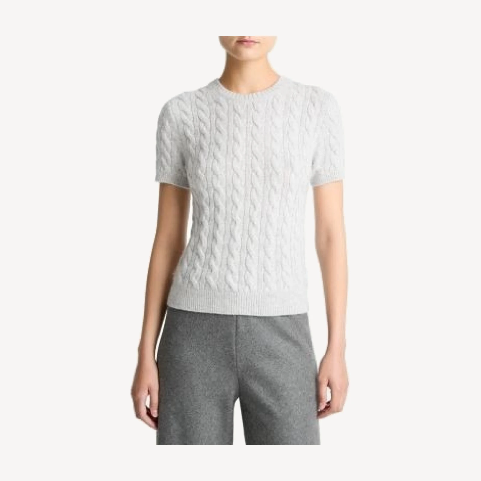 Vince Cable Knit Short Sleeve Sweater