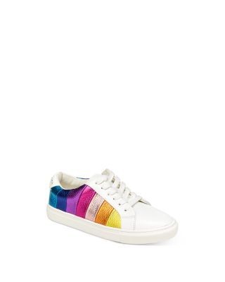 Kurt Geiger London Girls' Mini Lane Stripe Low Top Sneakers - Toddler, Big Kid