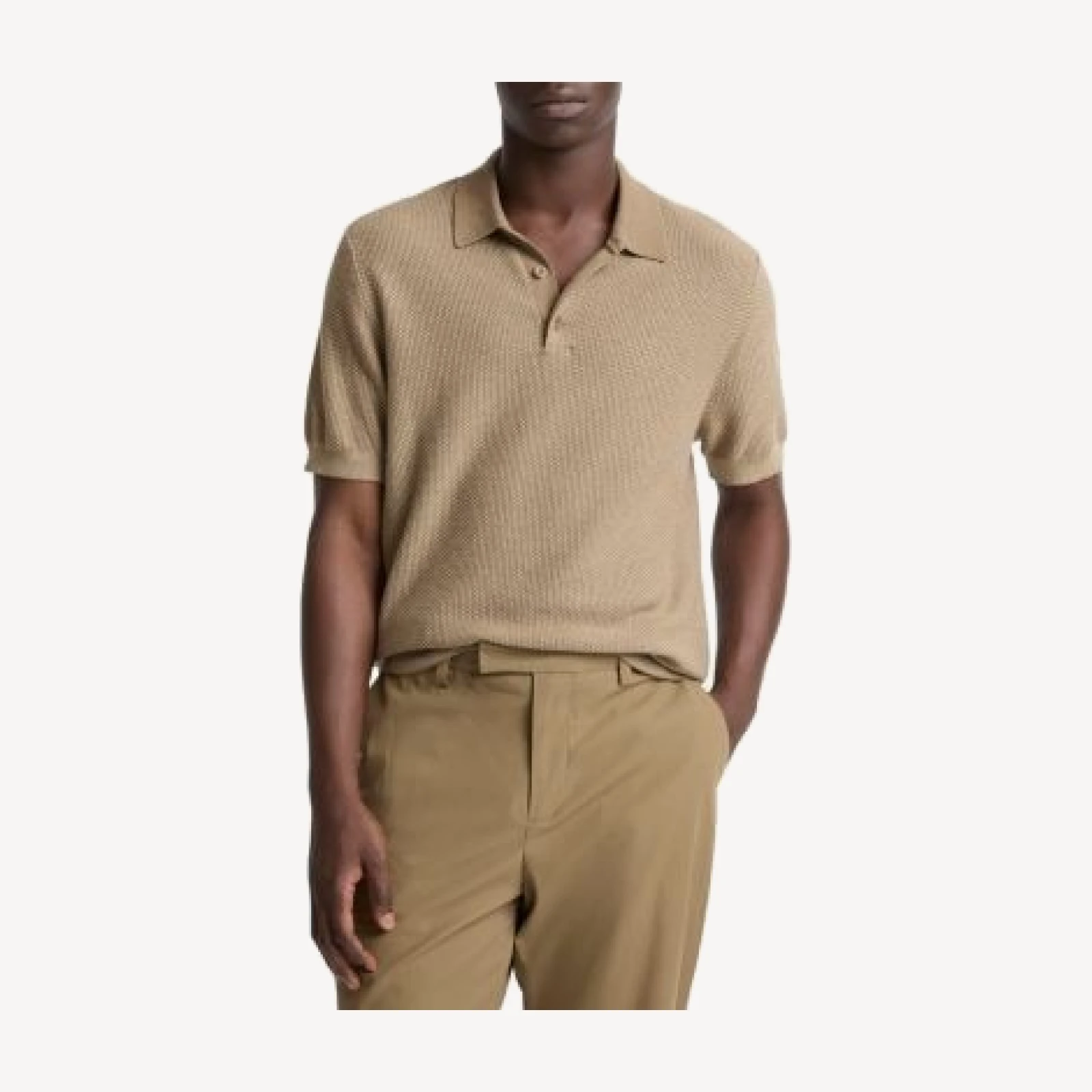 Vince Geo Jacquard Short Sleeve Polo Shirt