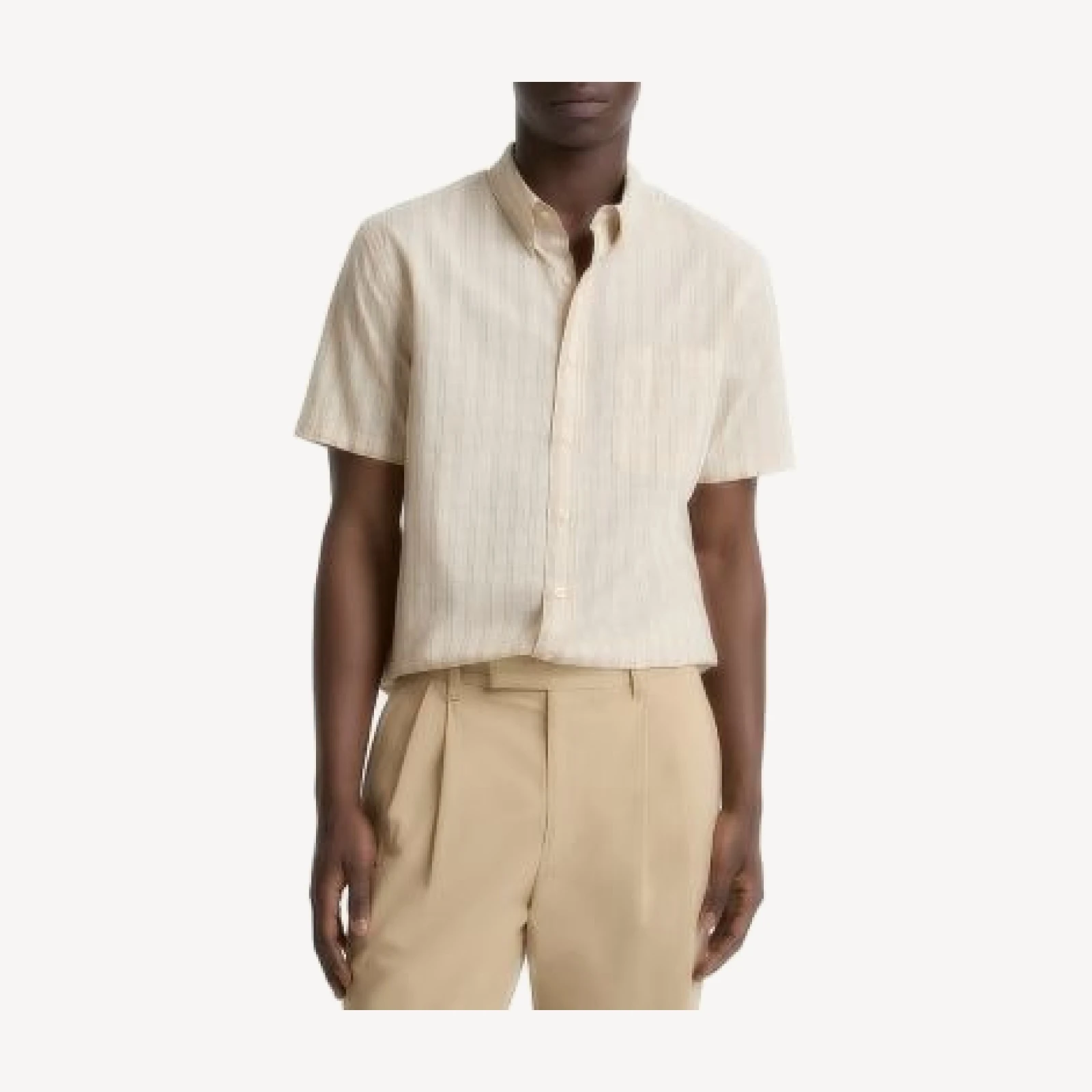 Vince Corbin Stripe Short Sleeve Shirt