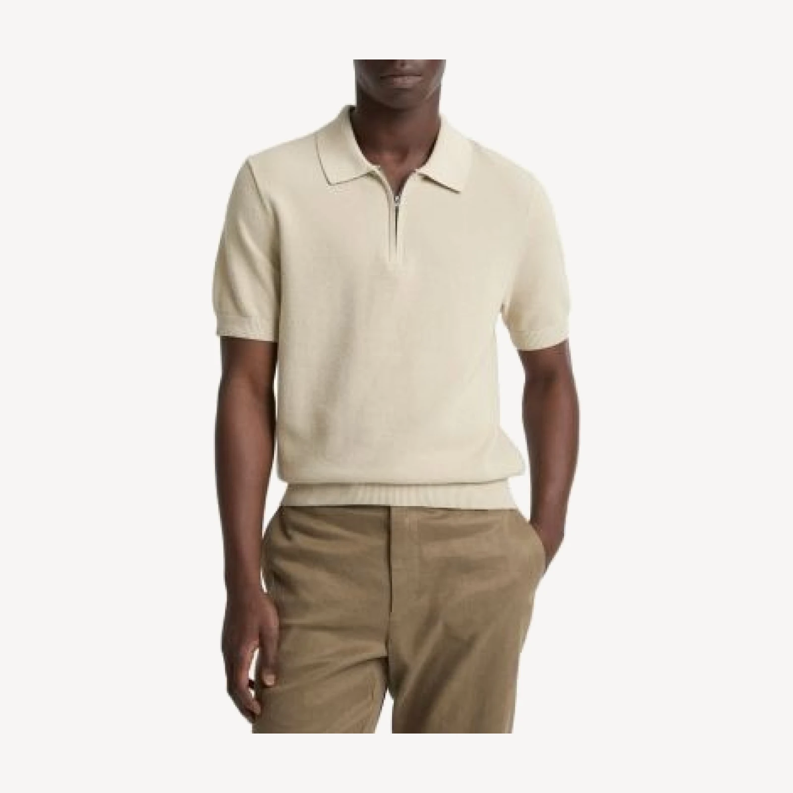 Vince Pique Zip Polo