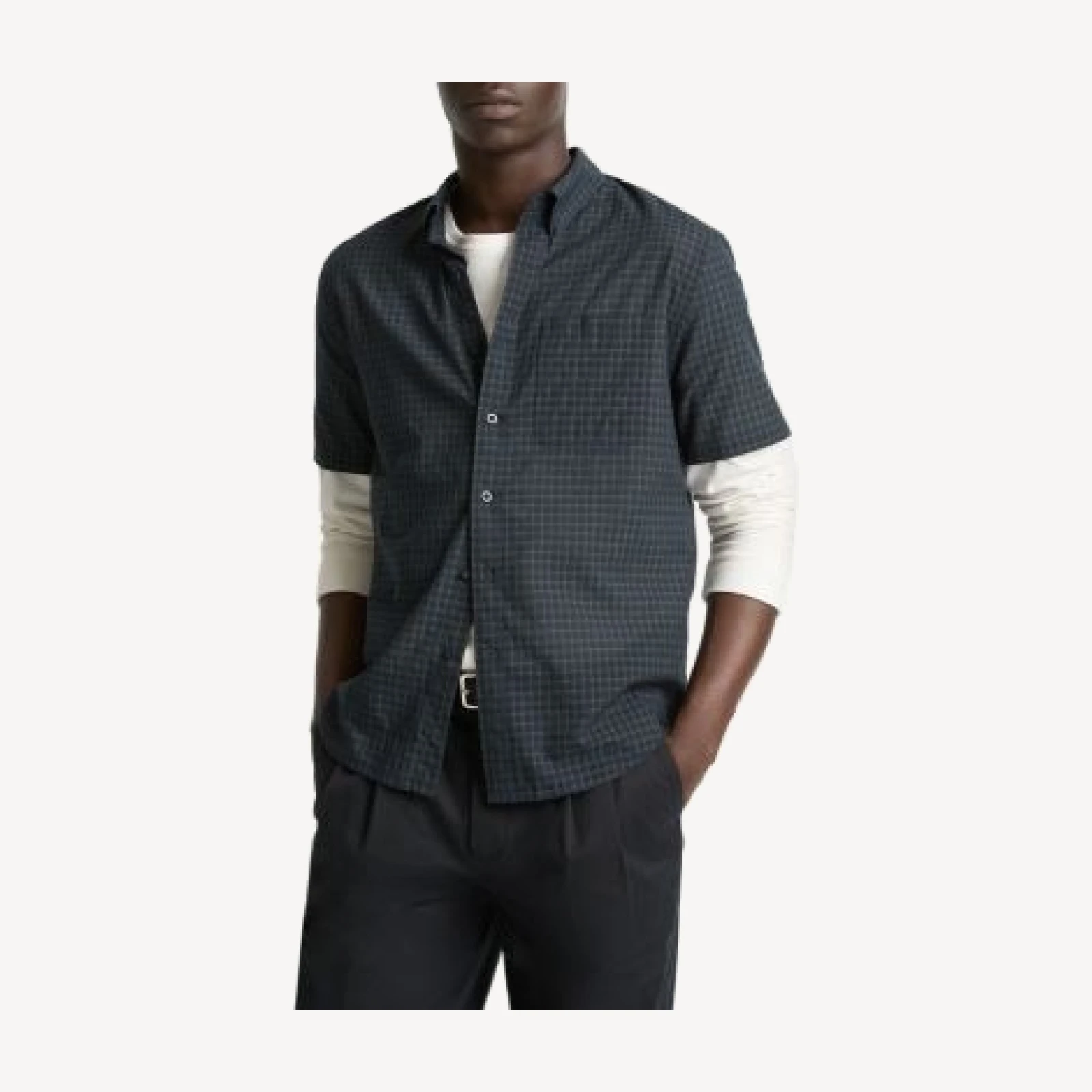 Vince Cortland Plaid Short Sleeve Shirt