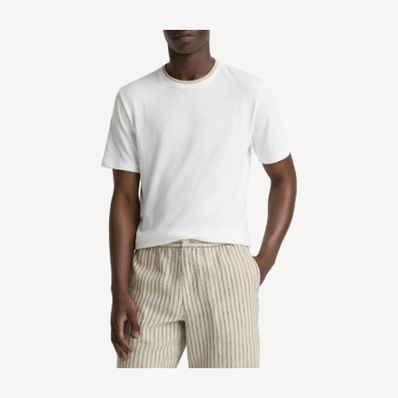 Vince Loose Knit Double Collar T-Shirt
