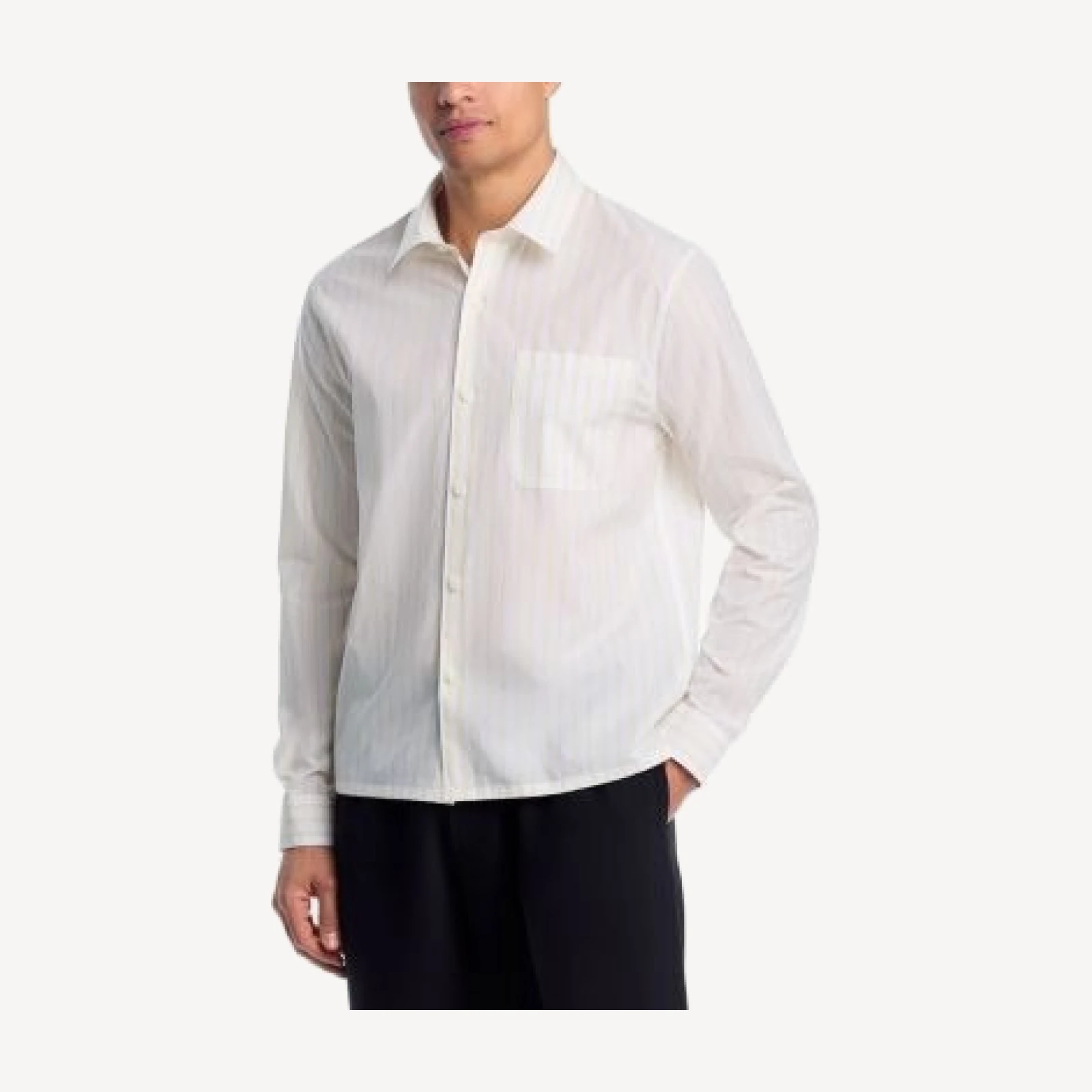 Vince Straight Hem Single Pocket Shirt