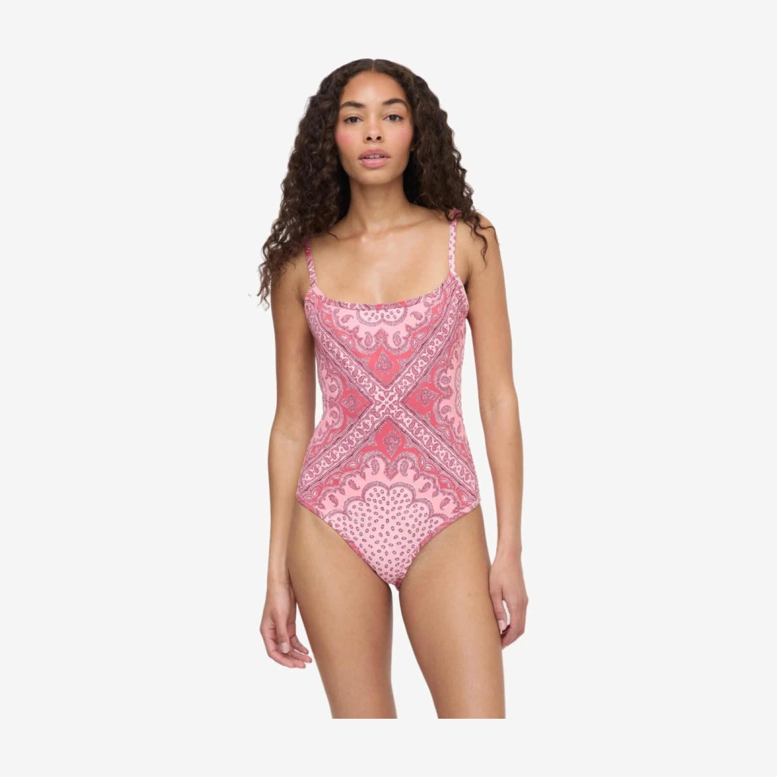 The Emerson One Piece - Berry Paisley Scarf