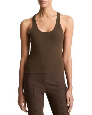 Vince Stretch Scoop Neck Tank Top