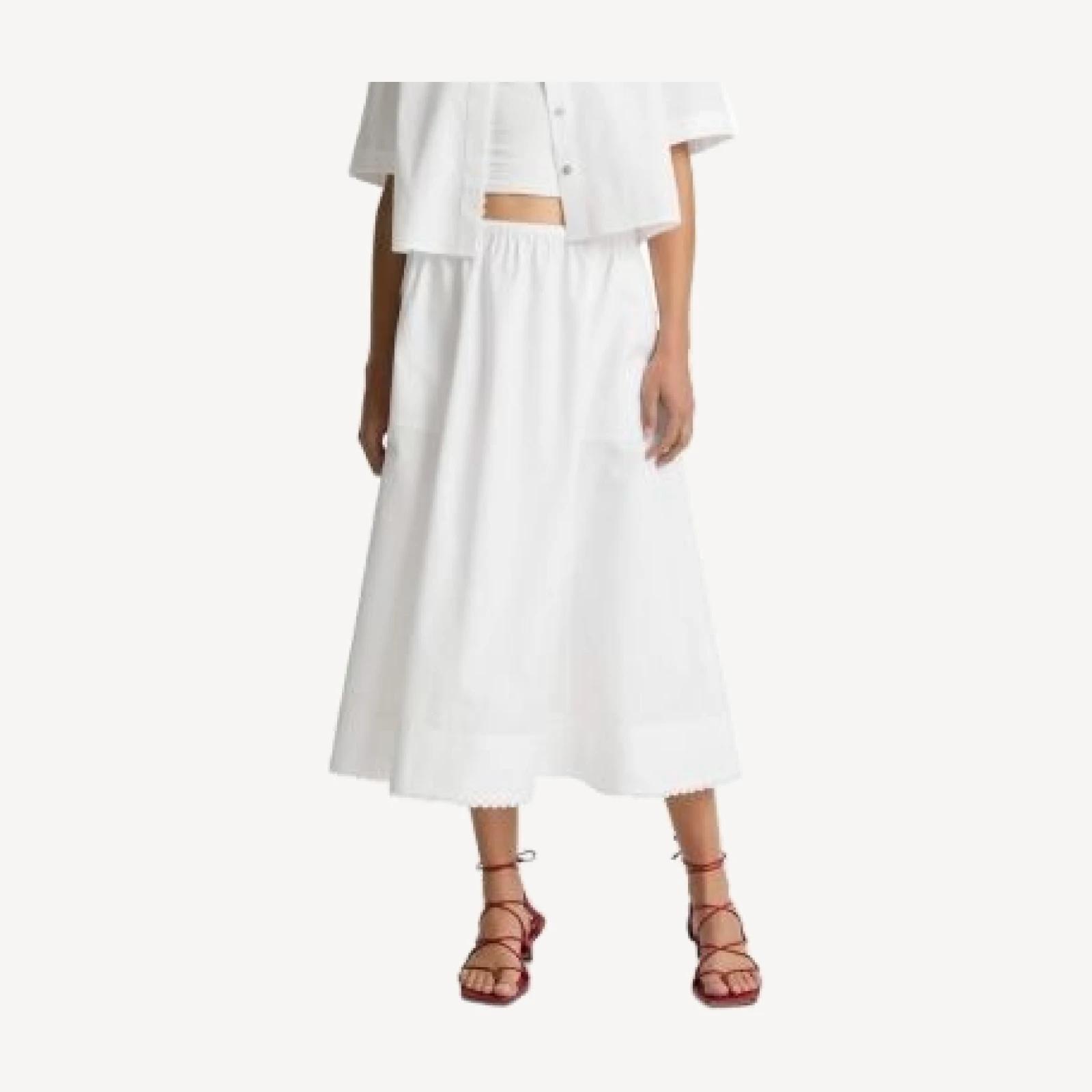 Vince Scallop Detail Maxi Skirt