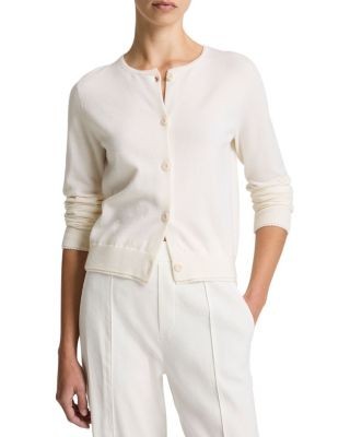 Vince Scallop Trim Cardigan Sweater