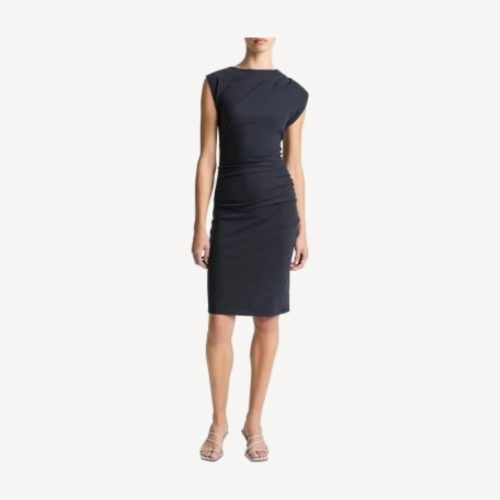 Vince Cap Sleeve Twist Drape Dress