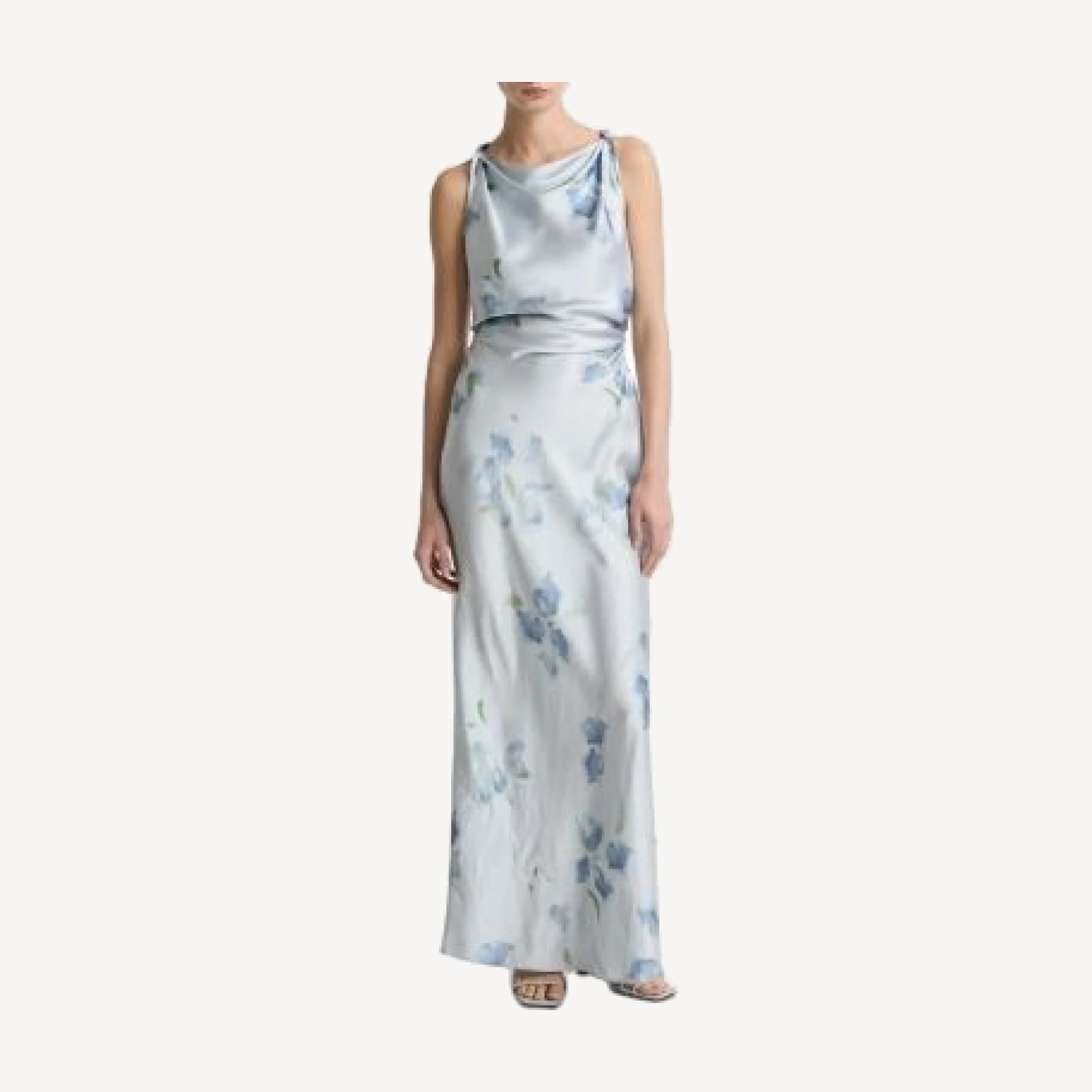 Vince Petal Blur Twist Shoulder Dress