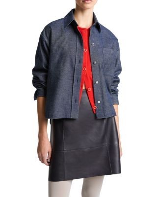 Vince Cropped Long Sleeve Shirt