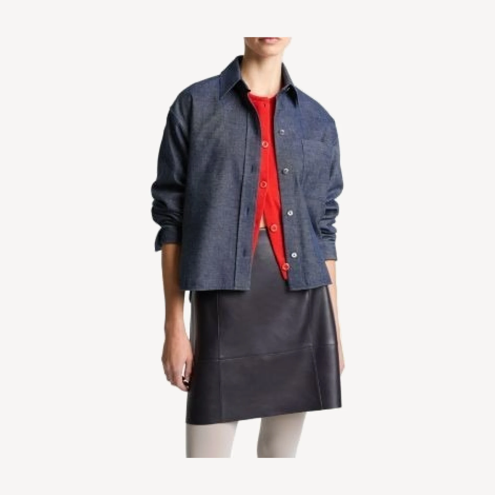 Vince Cropped Long Sleeve Shirt