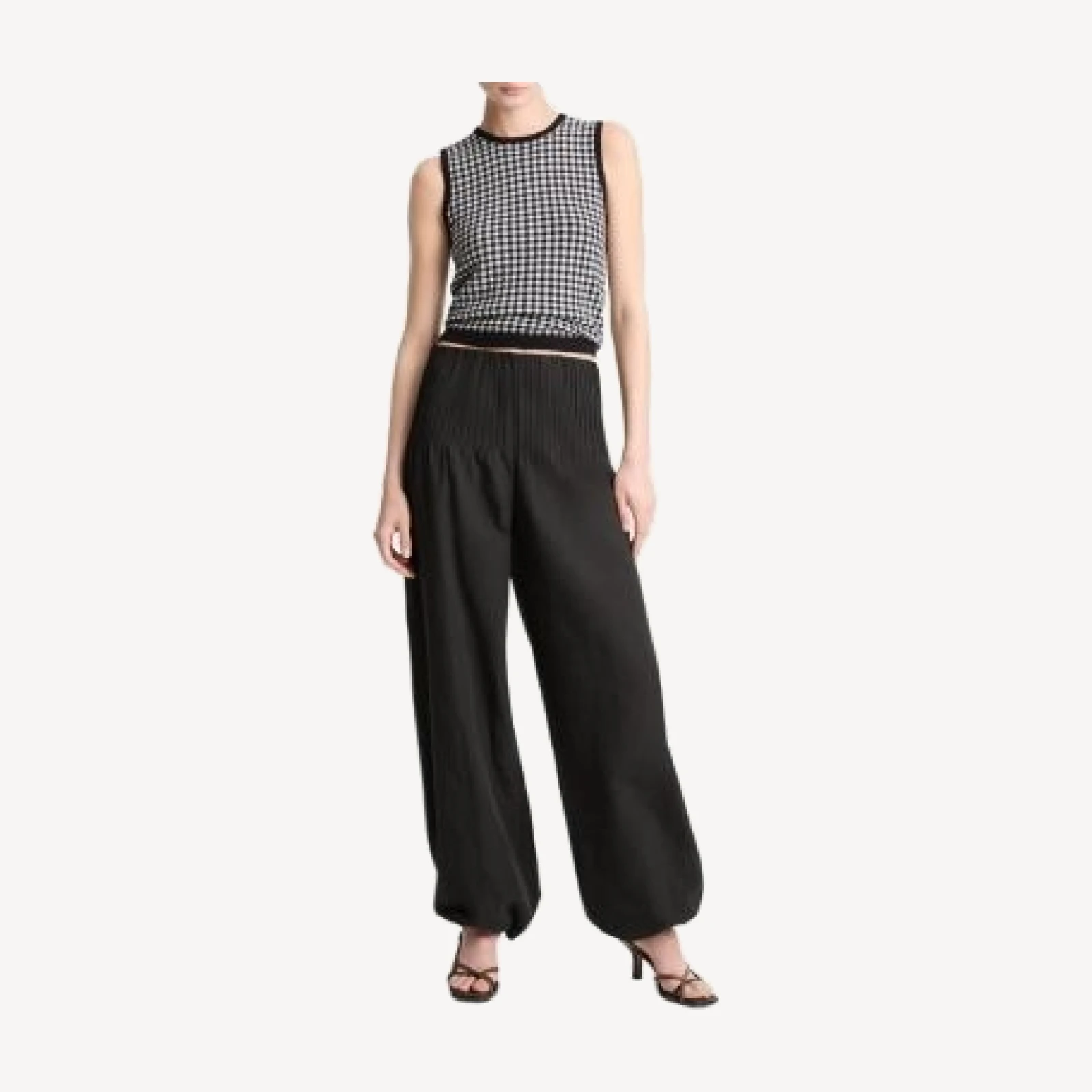 Vince Gingham Knit Tank