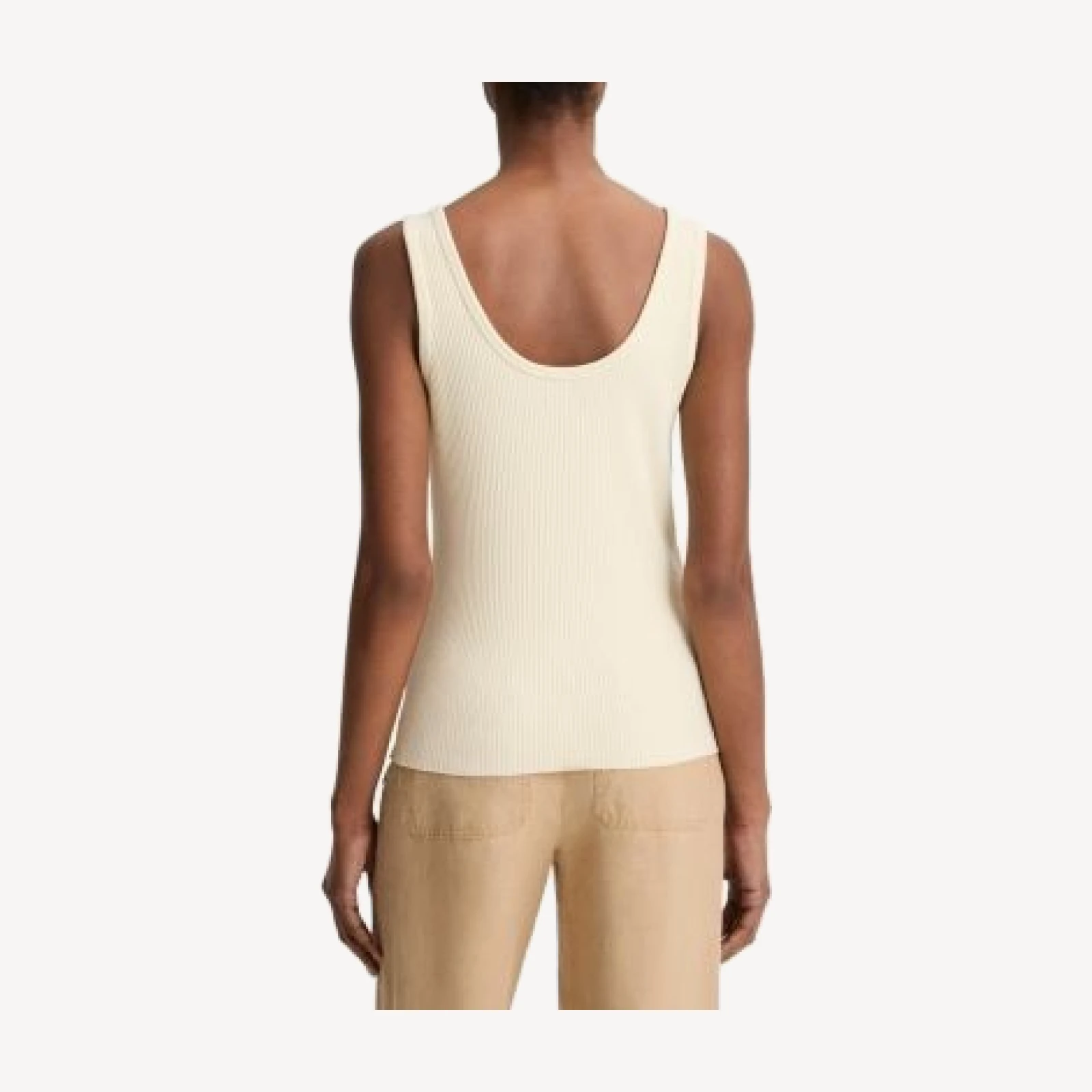 Vince Ribbed Henley Tank