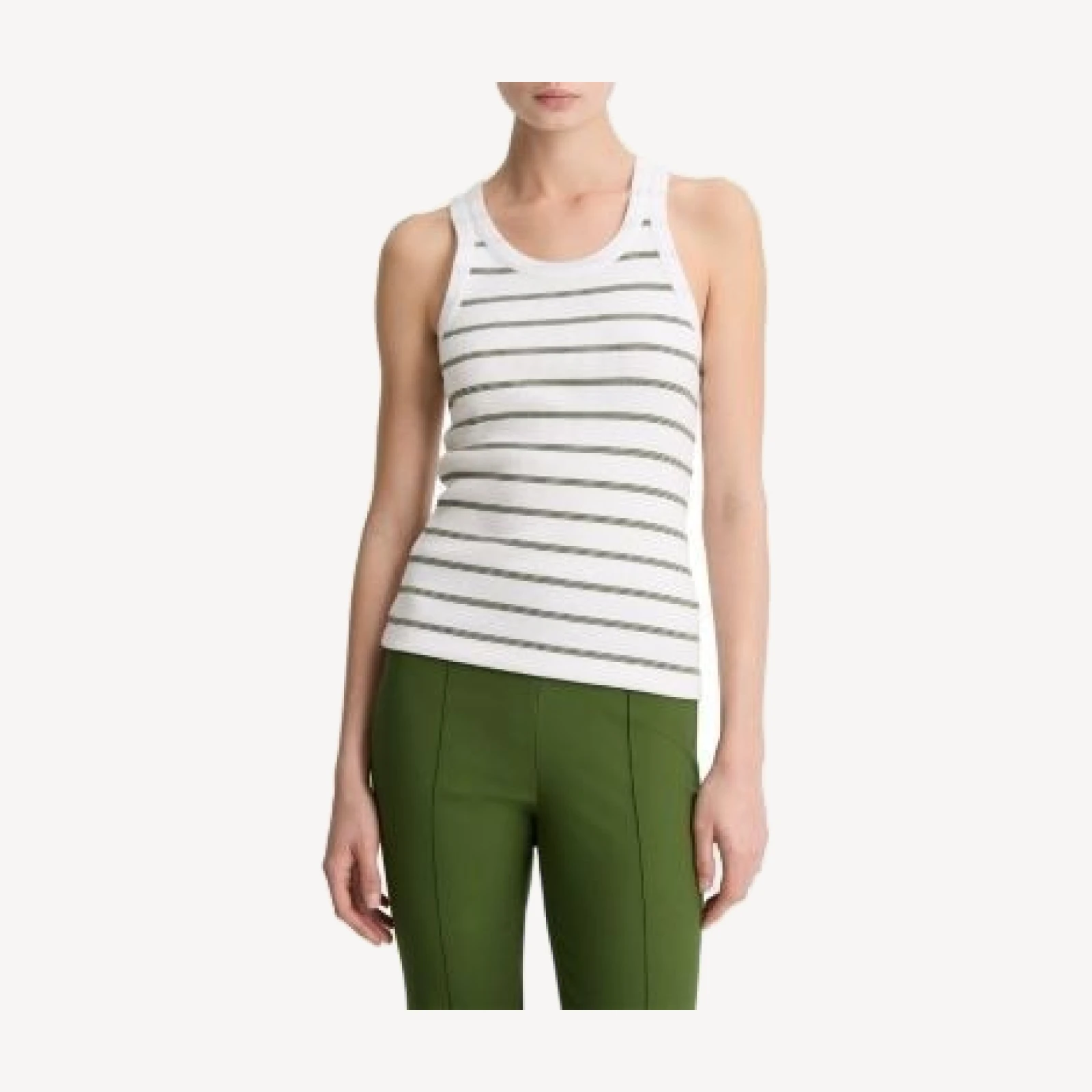 Vince Stripe Scoop Neck Tank Top