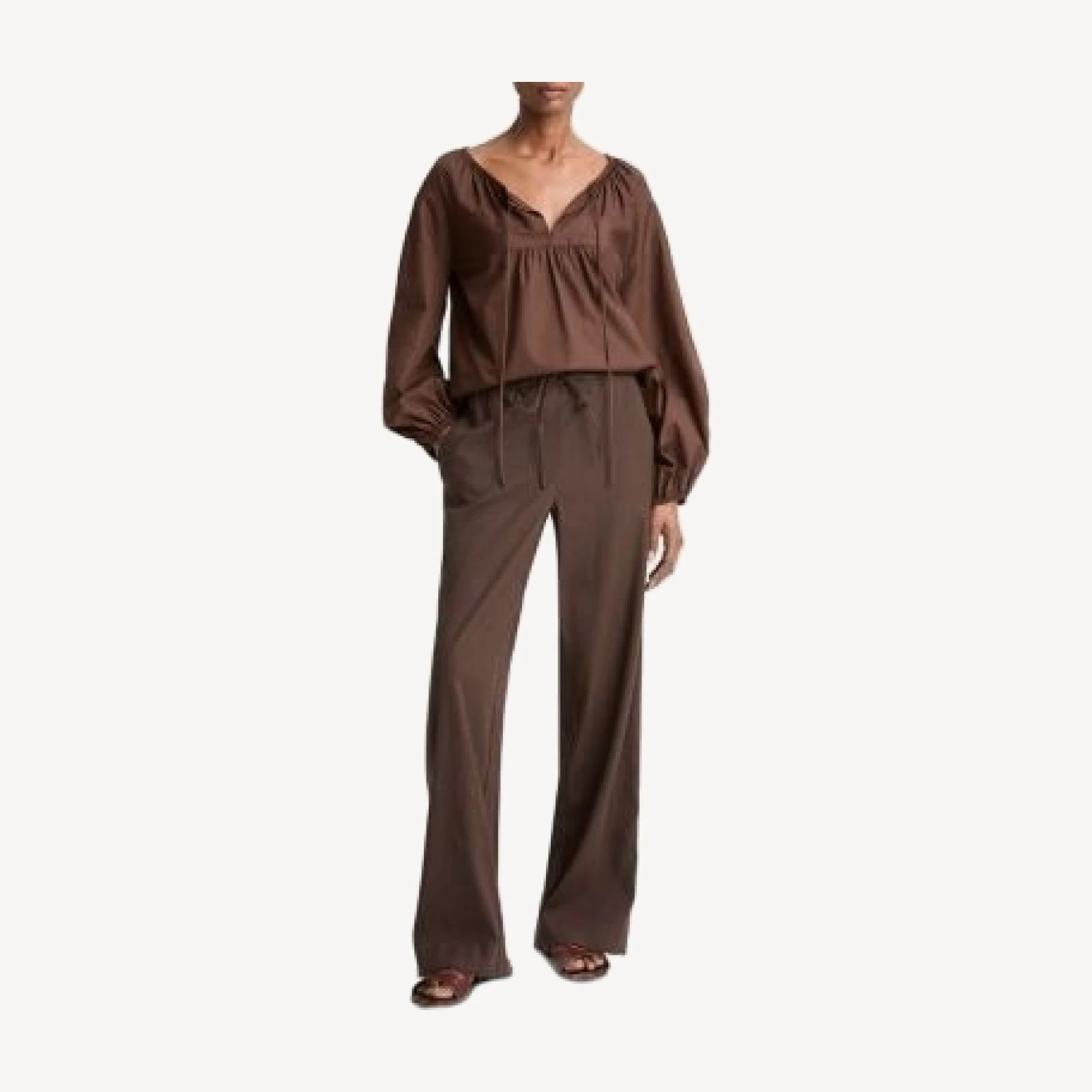 Vince Drawstring Mid Rise Pants