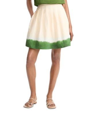 Vince Dip Dye Pleated Skirt
