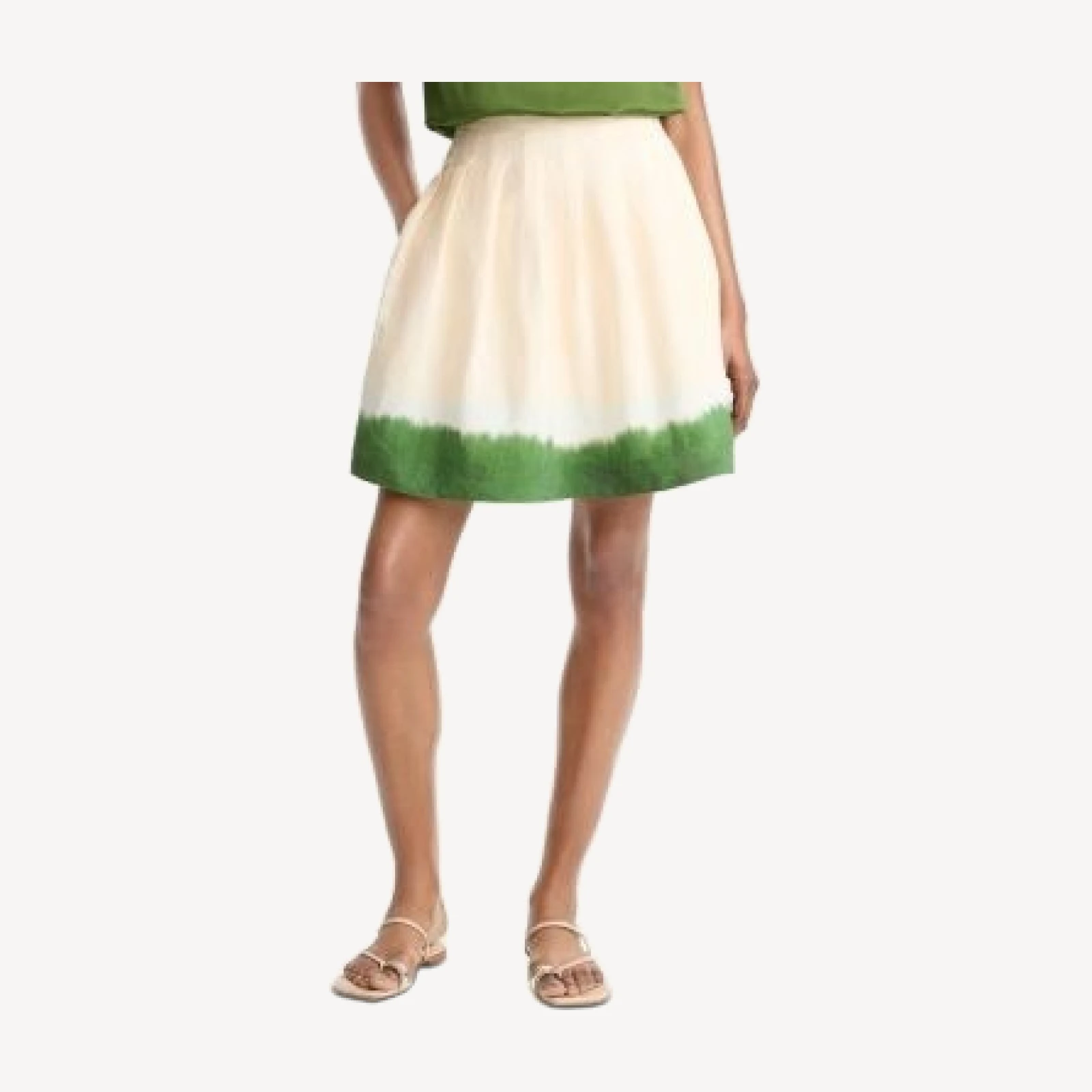 Vince Dip Dye Pleated Skirt