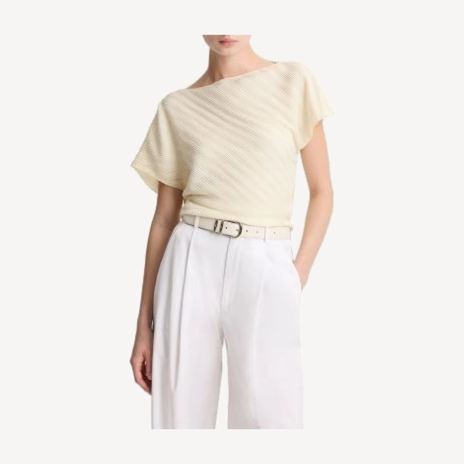 Vince Directional Pleated Top