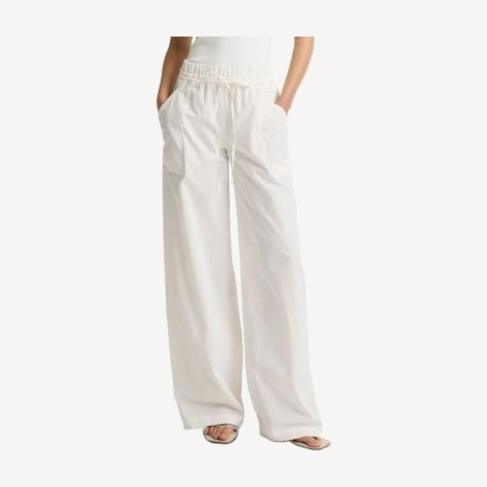 Vince Mid Rise Cotton Drawstring Pants