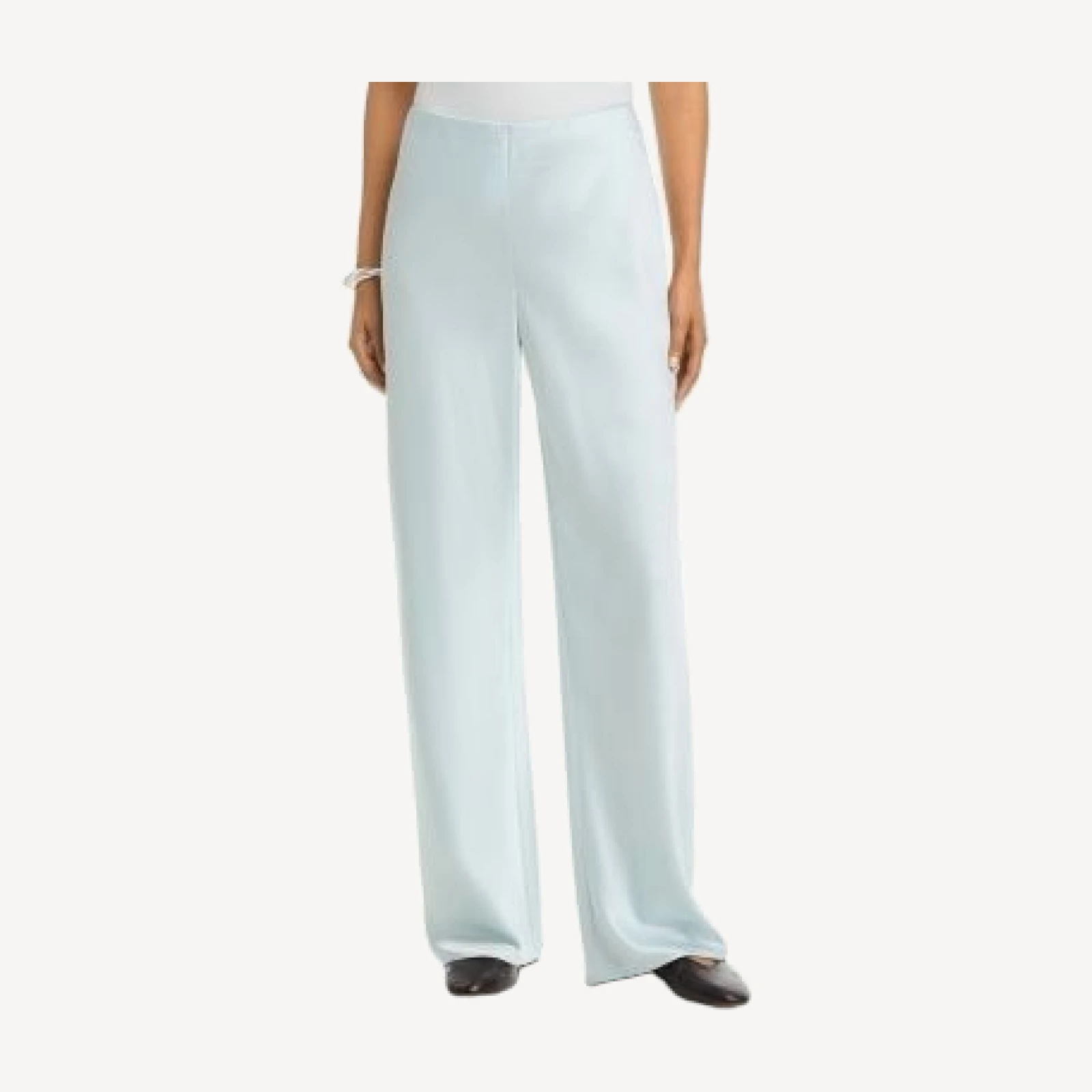 Vince High Waist Wide Leg Satin Pants