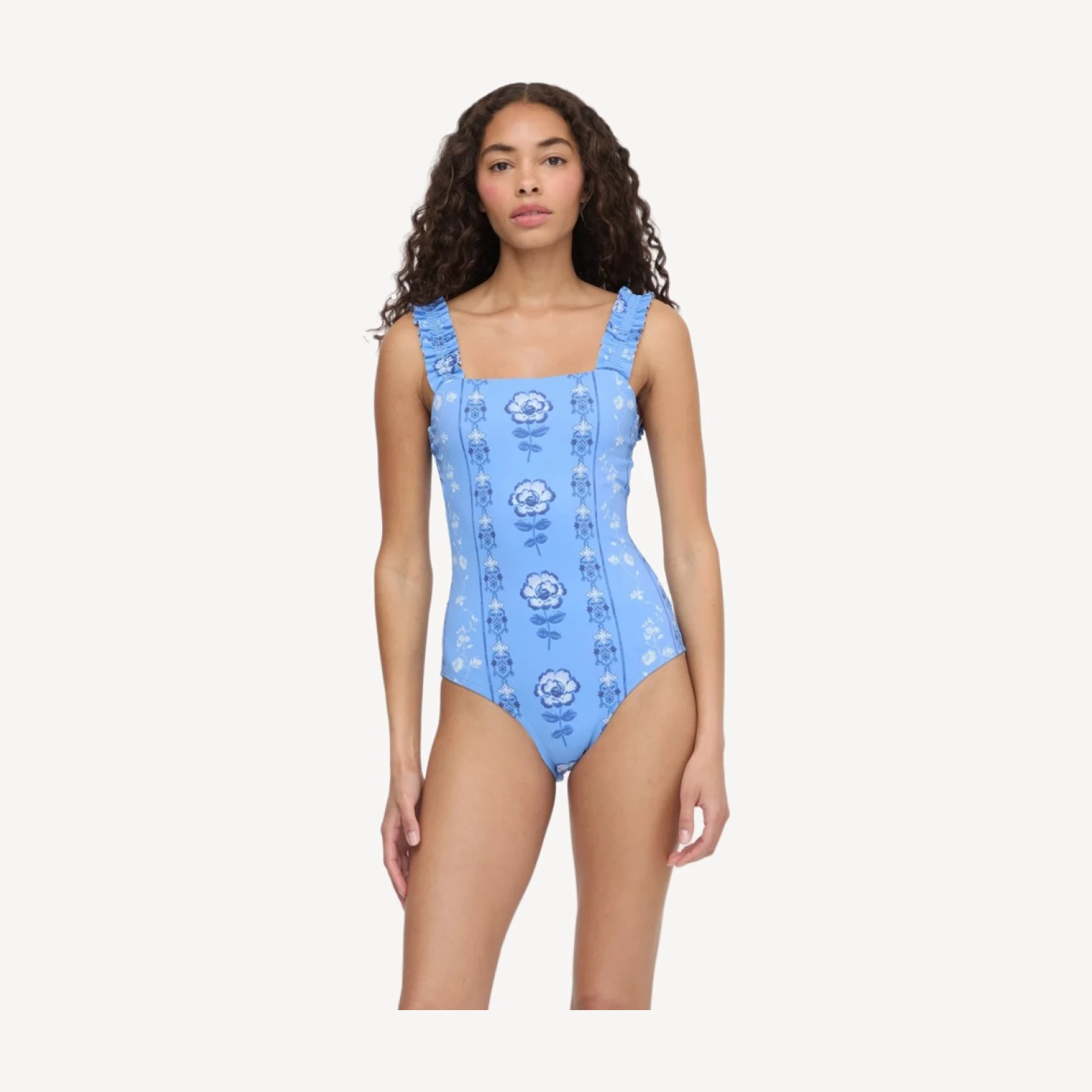 The Teagan One Piece - Blue Arcadia Border