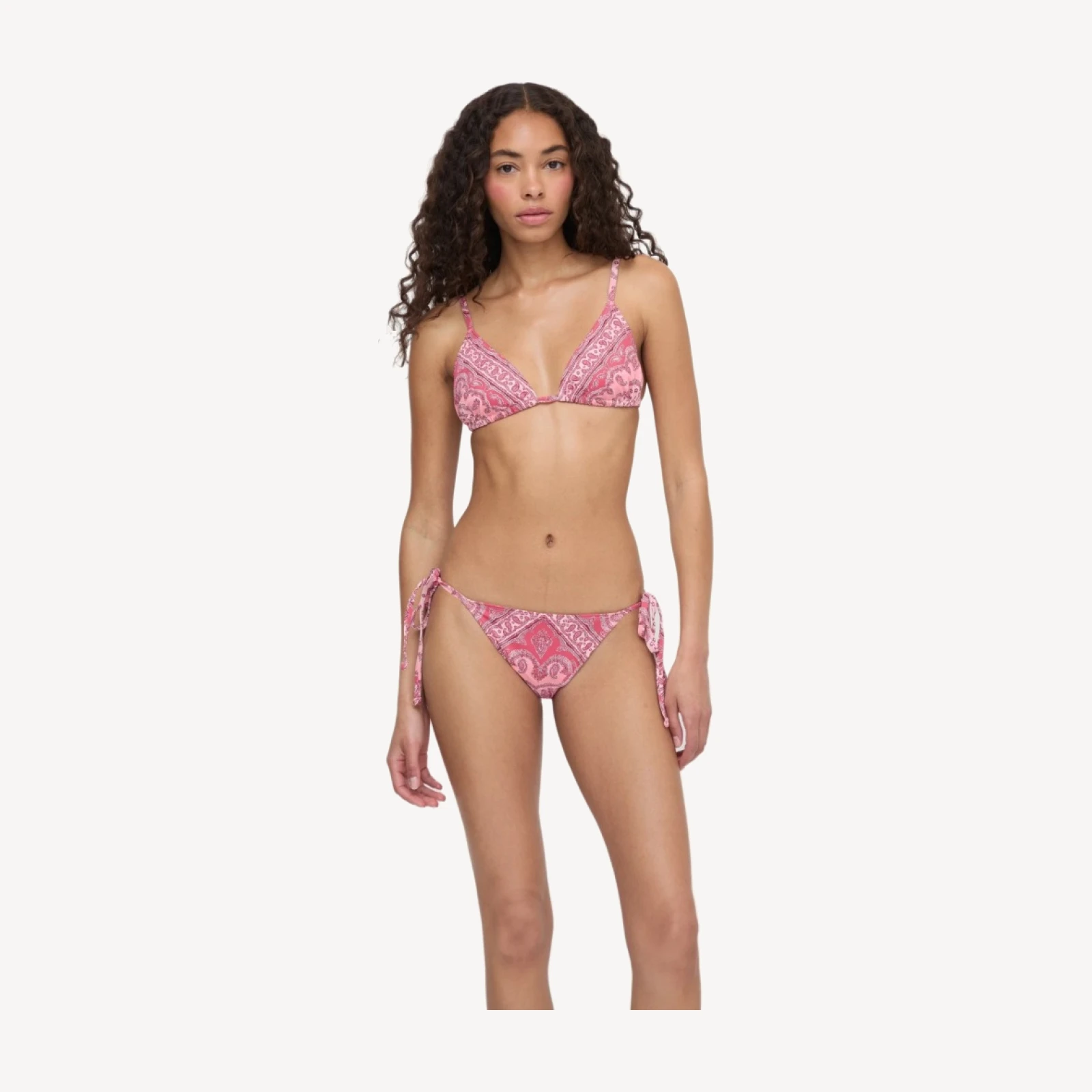 The Alessia Bikini Set - Berry Paisley Scarf