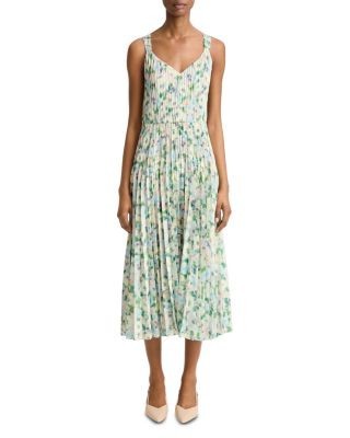 Vince Painted Garden V Neck Dress