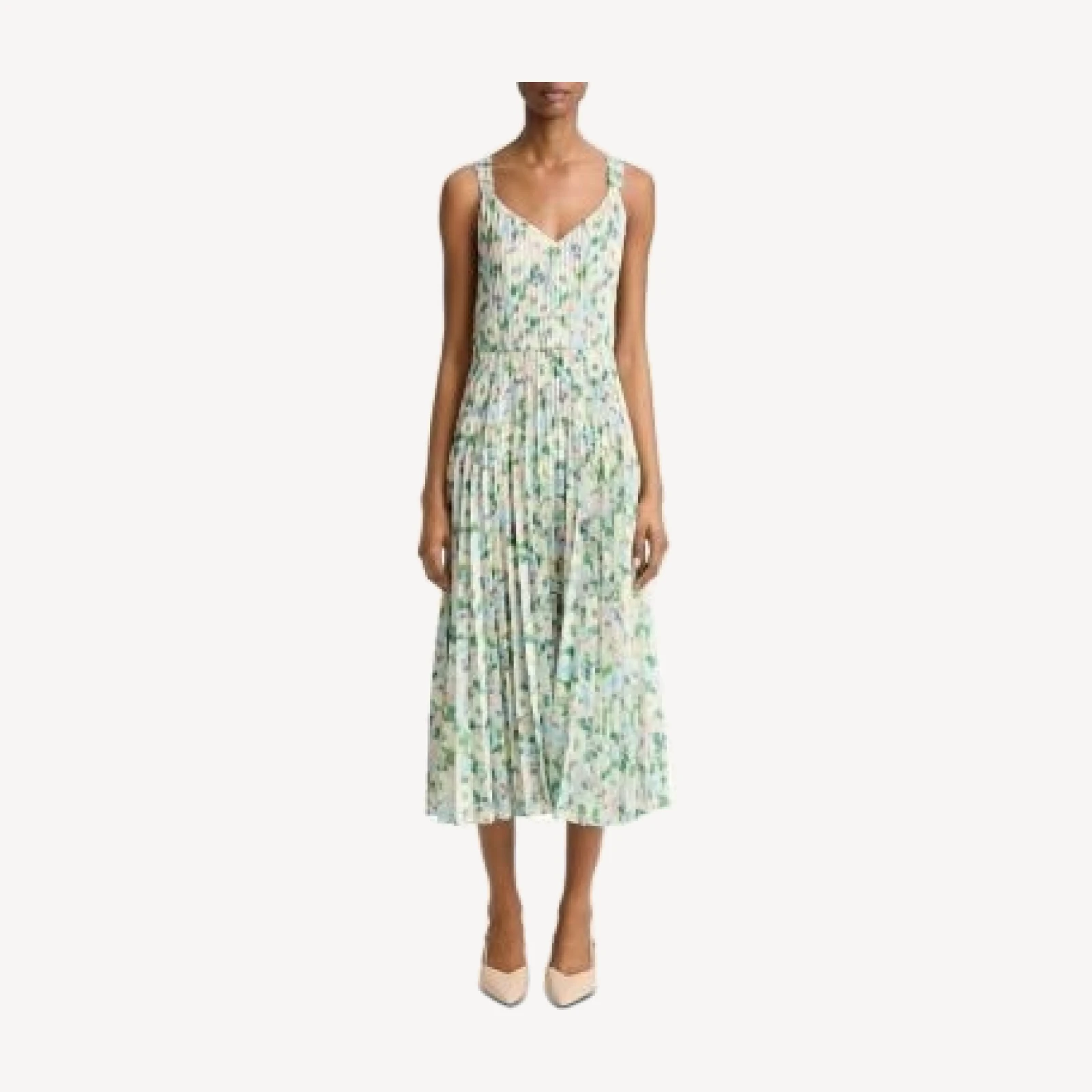 Vince Painted Garden V Neck Dress