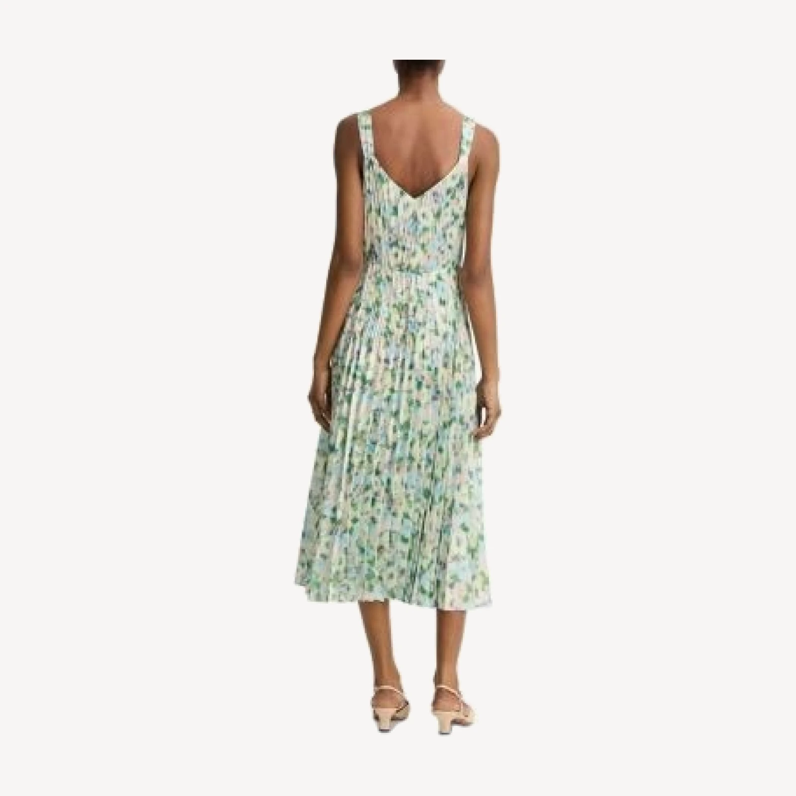 Vince Painted Garden V Neck Dress