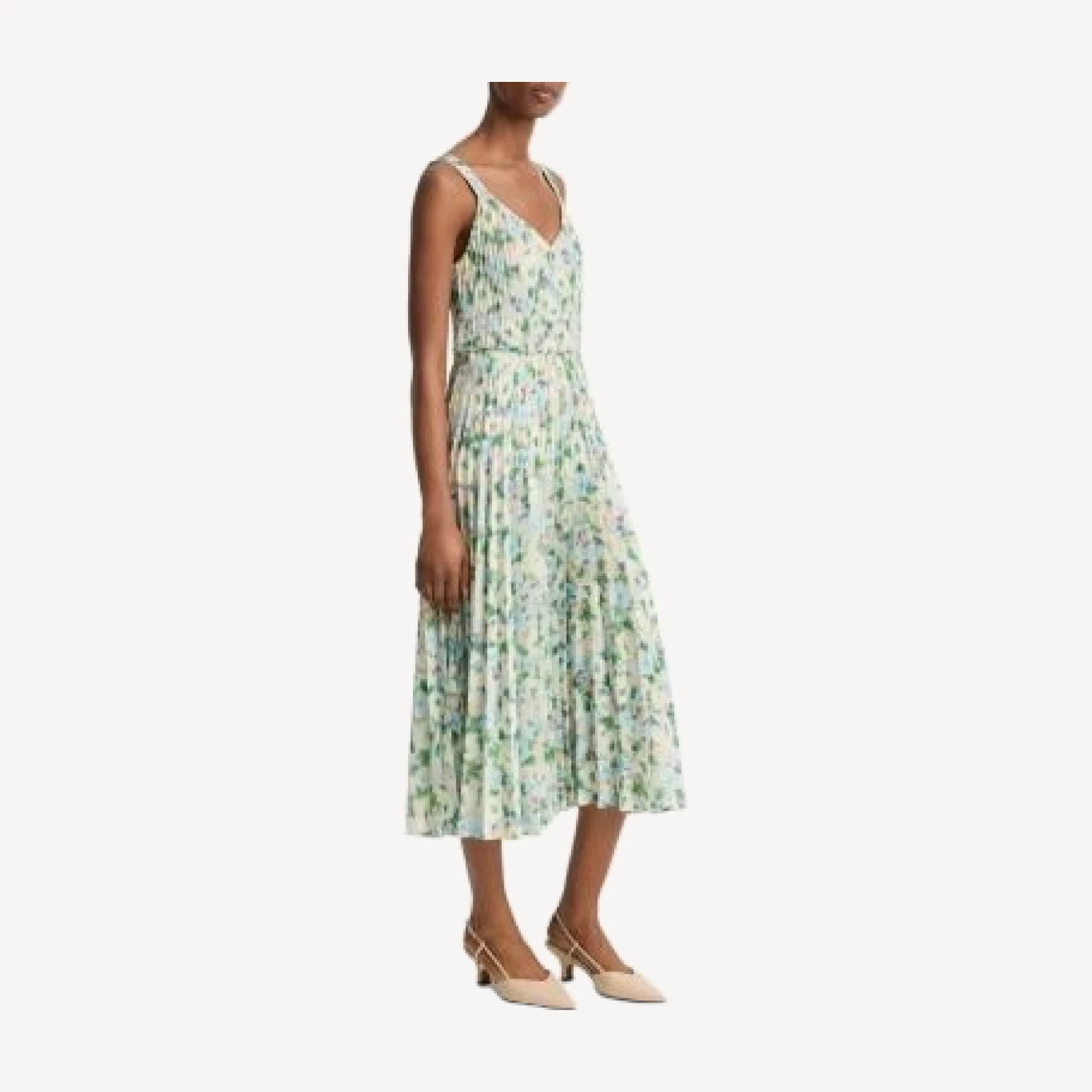 Vince Painted Garden V Neck Dress