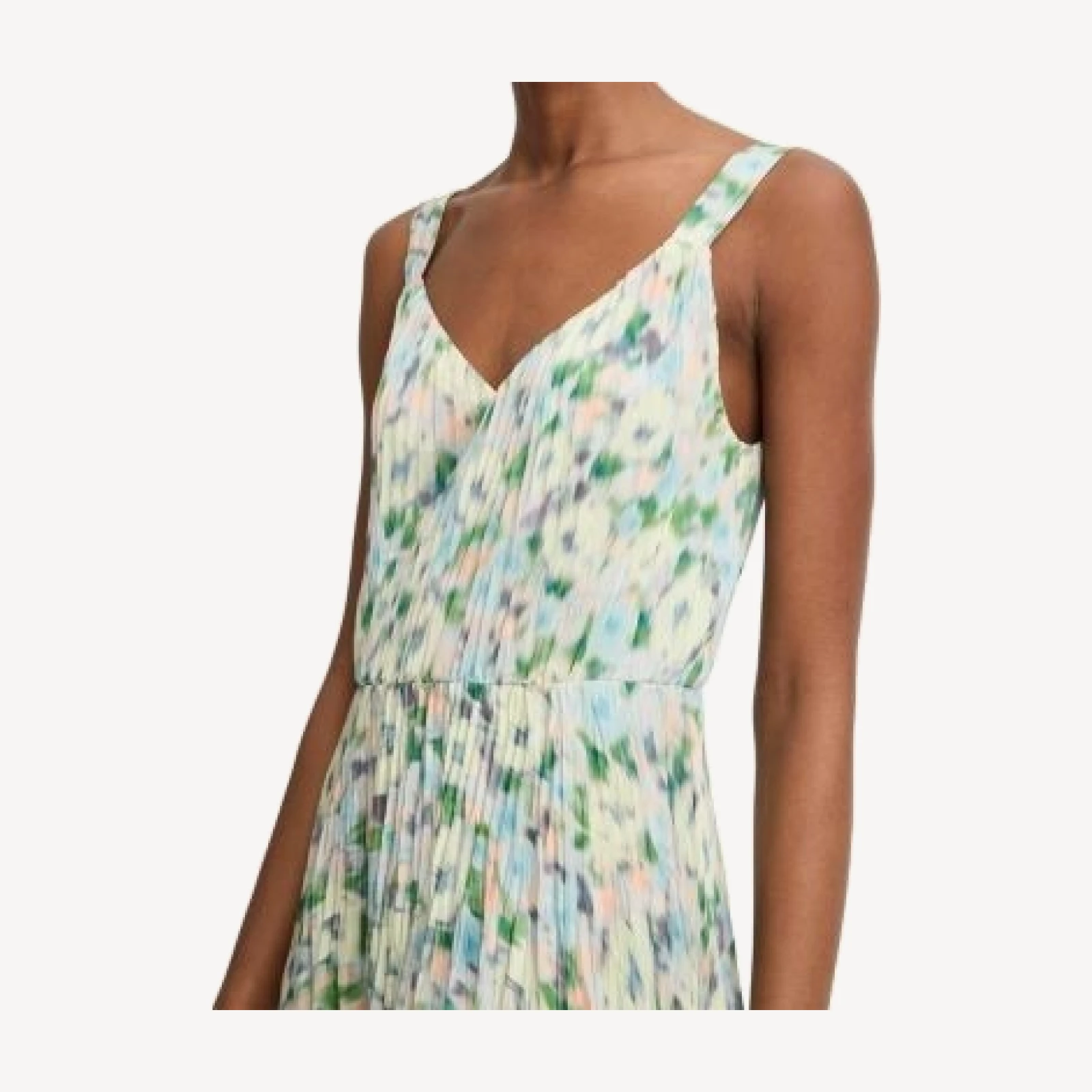 Vince Painted Garden V Neck Dress