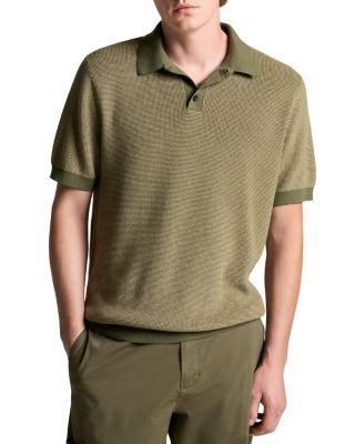 Vince Color Blocked Feed Stripe Short Sleeve Polo