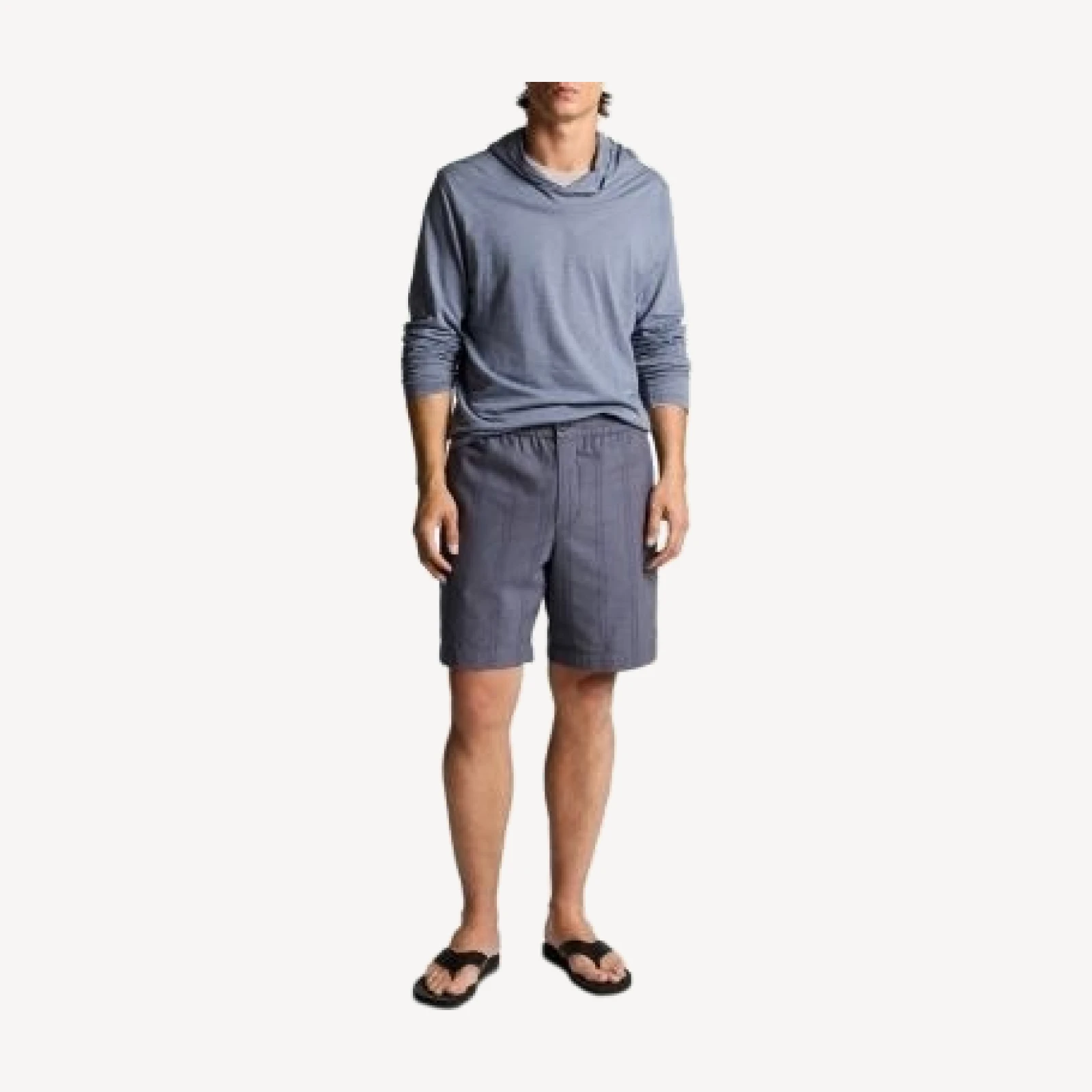 Vince Fine Slub Double Layer Pullover Hoodie