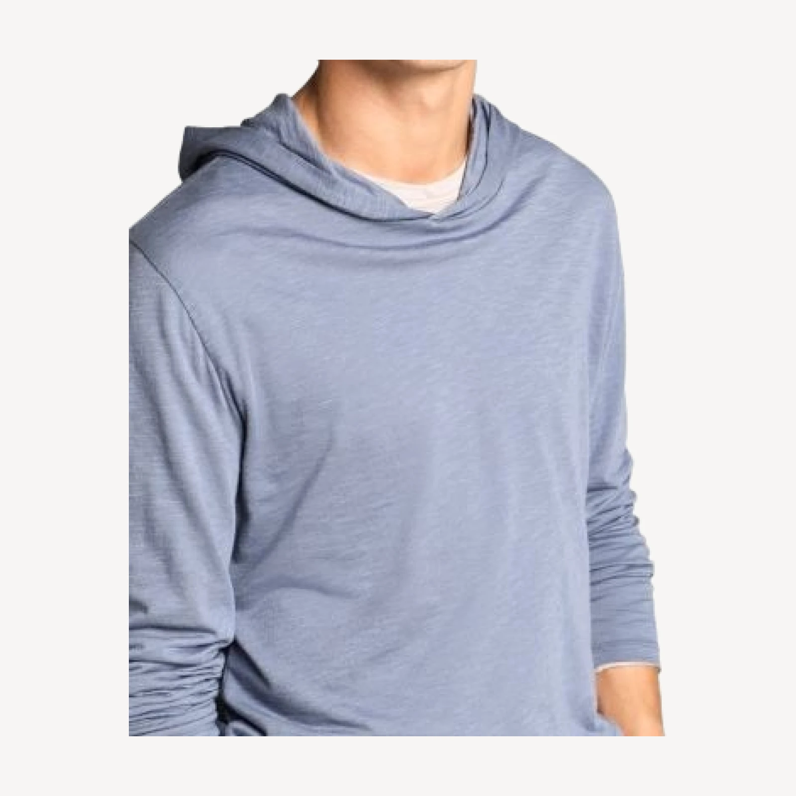Vince Fine Slub Double Layer Pullover Hoodie