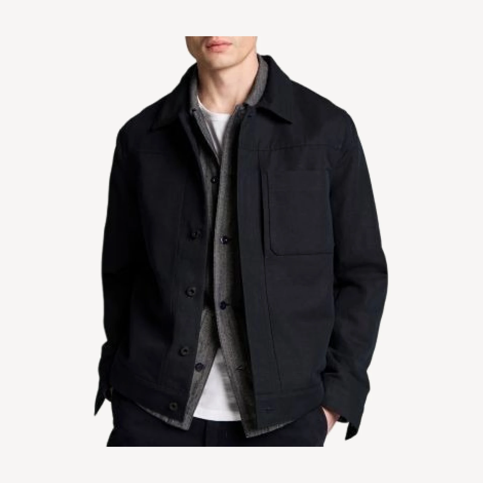 Vince Pleated Trucker Jacket