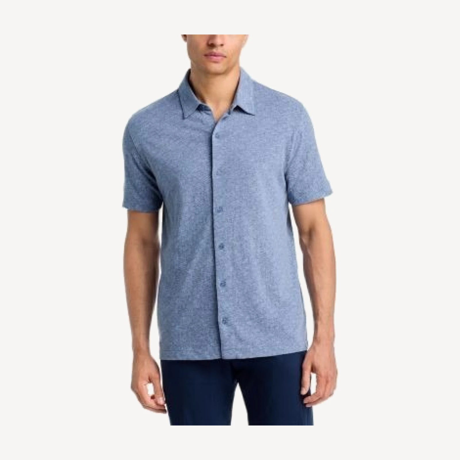 Vince Tonal Leaf Cotton Button Down Shirt
