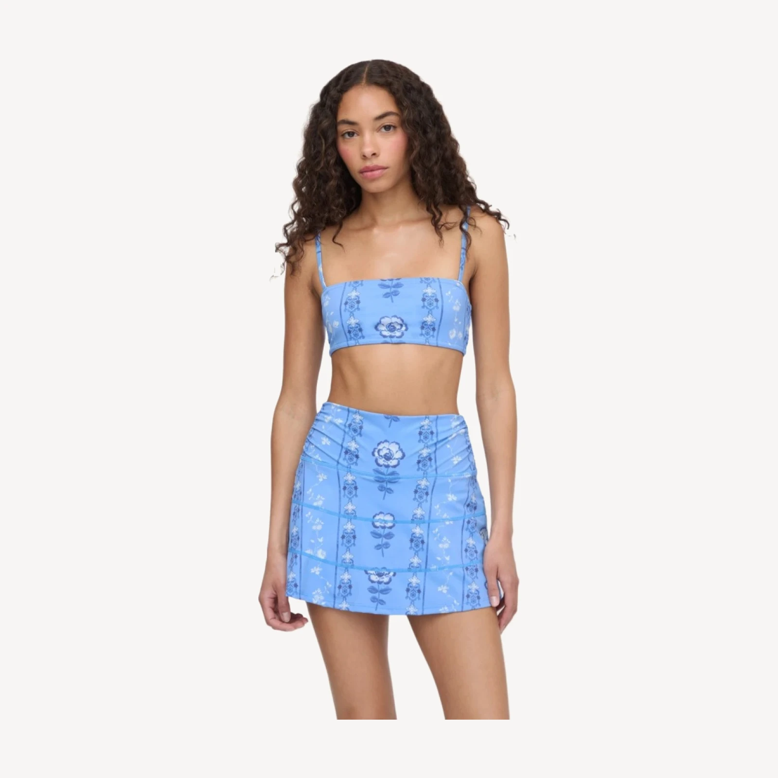 The Riley Pool Skirt - Blue Arcadia Border