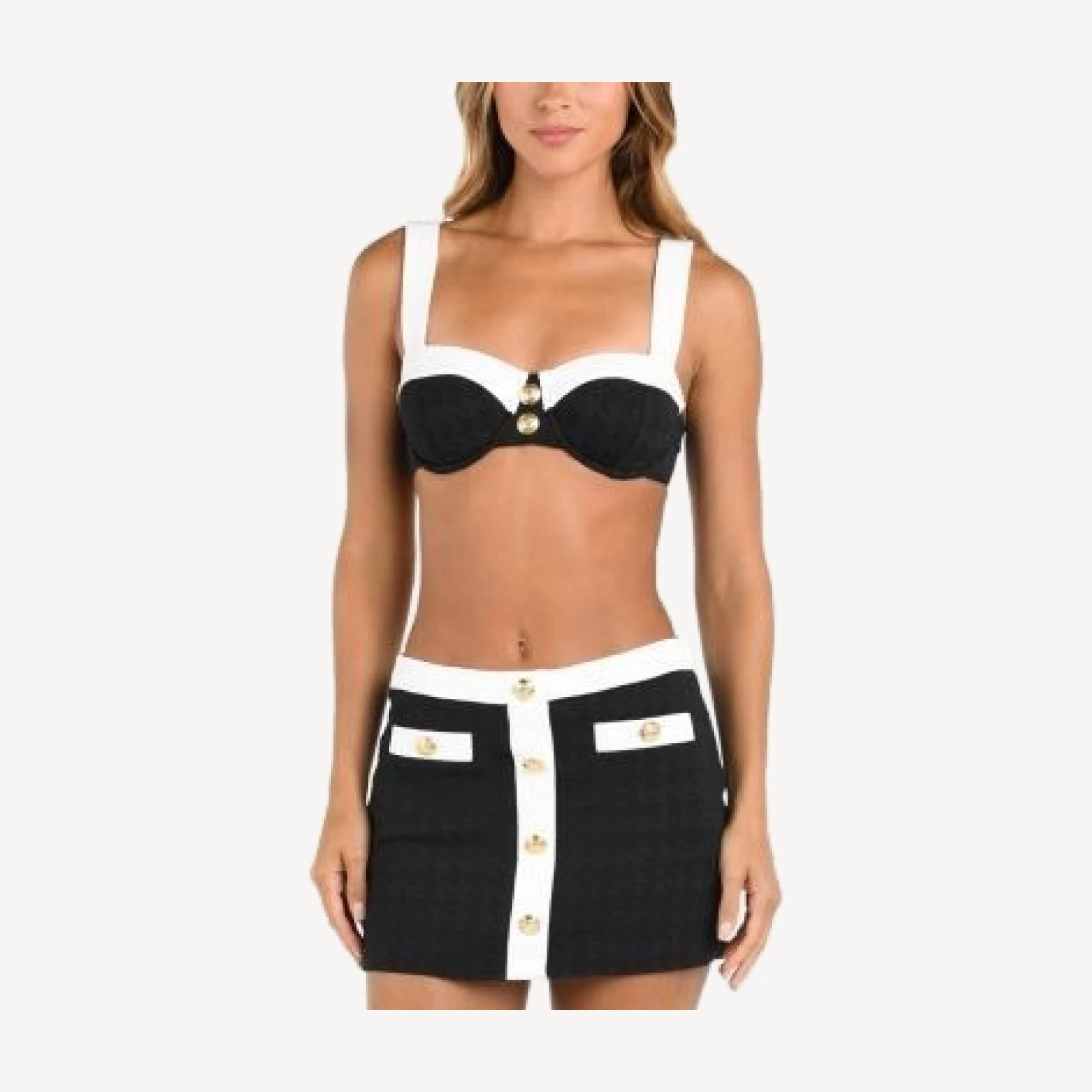 L'Agence Coco Color Blocked Skirt Cover Up