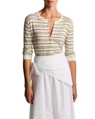 Vince Striped Cardigan Sweater