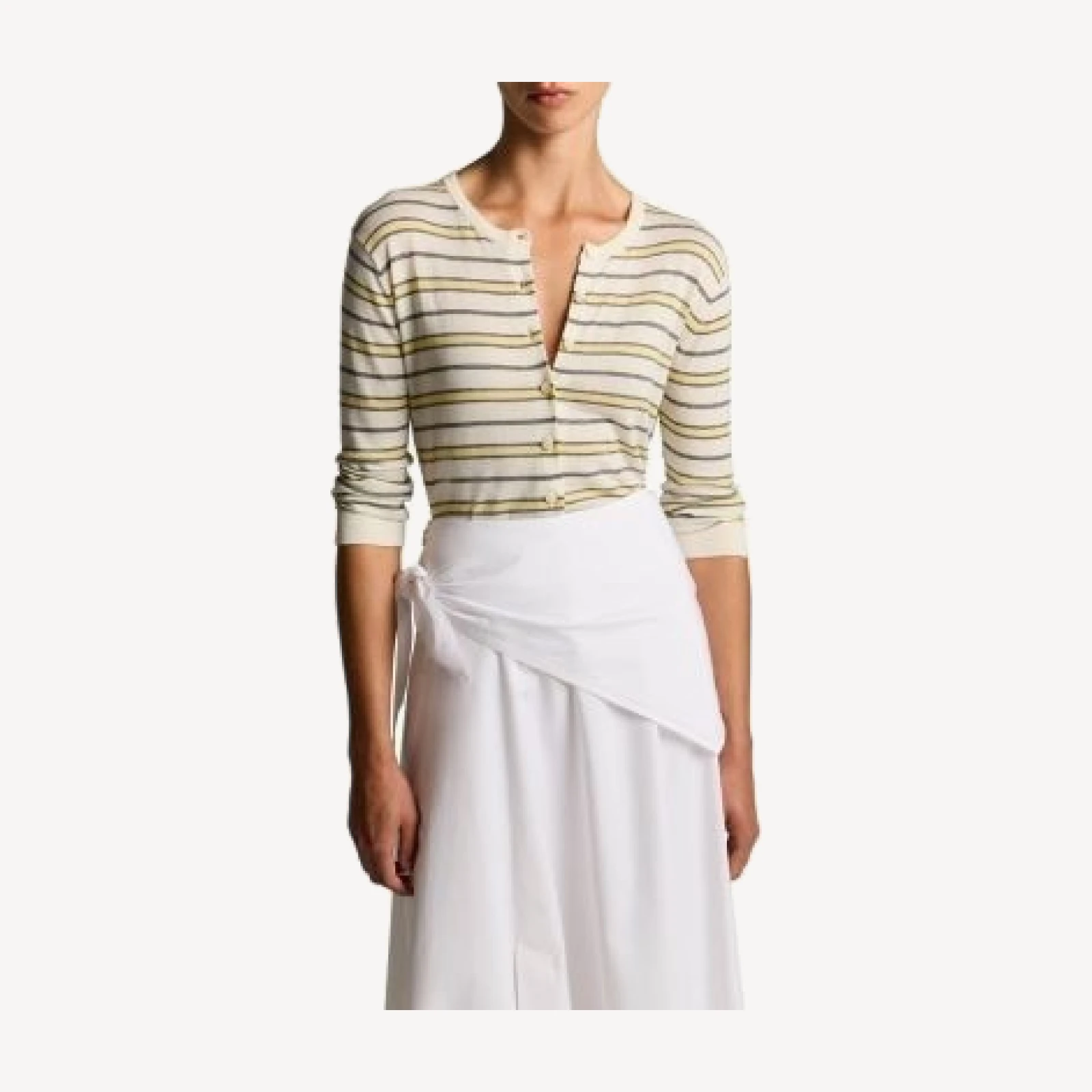 Vince Striped Cardigan Sweater