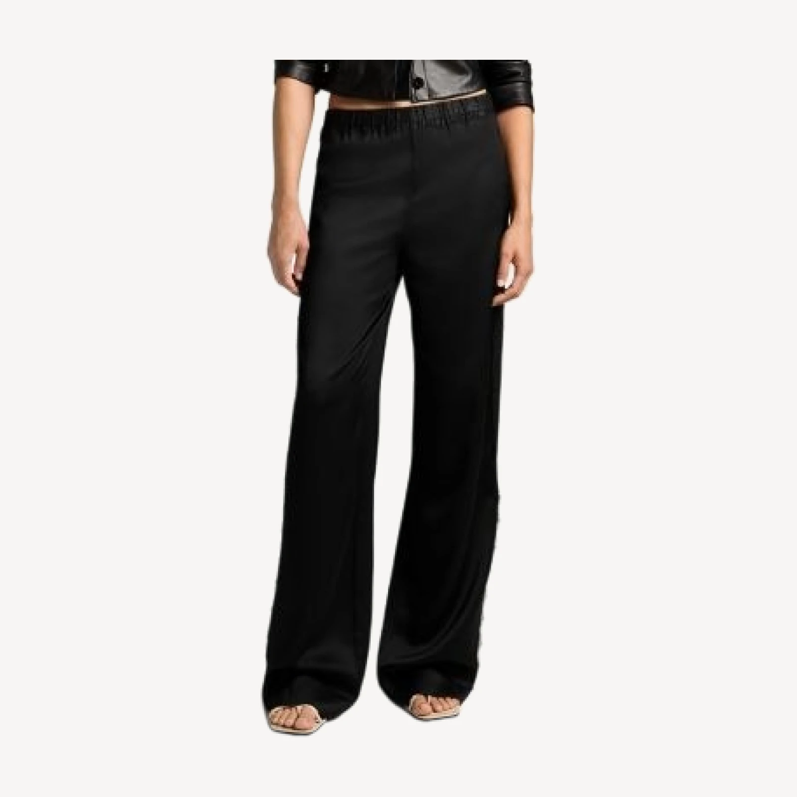 Vince Mid Rise Lace Trim Pull On Pants