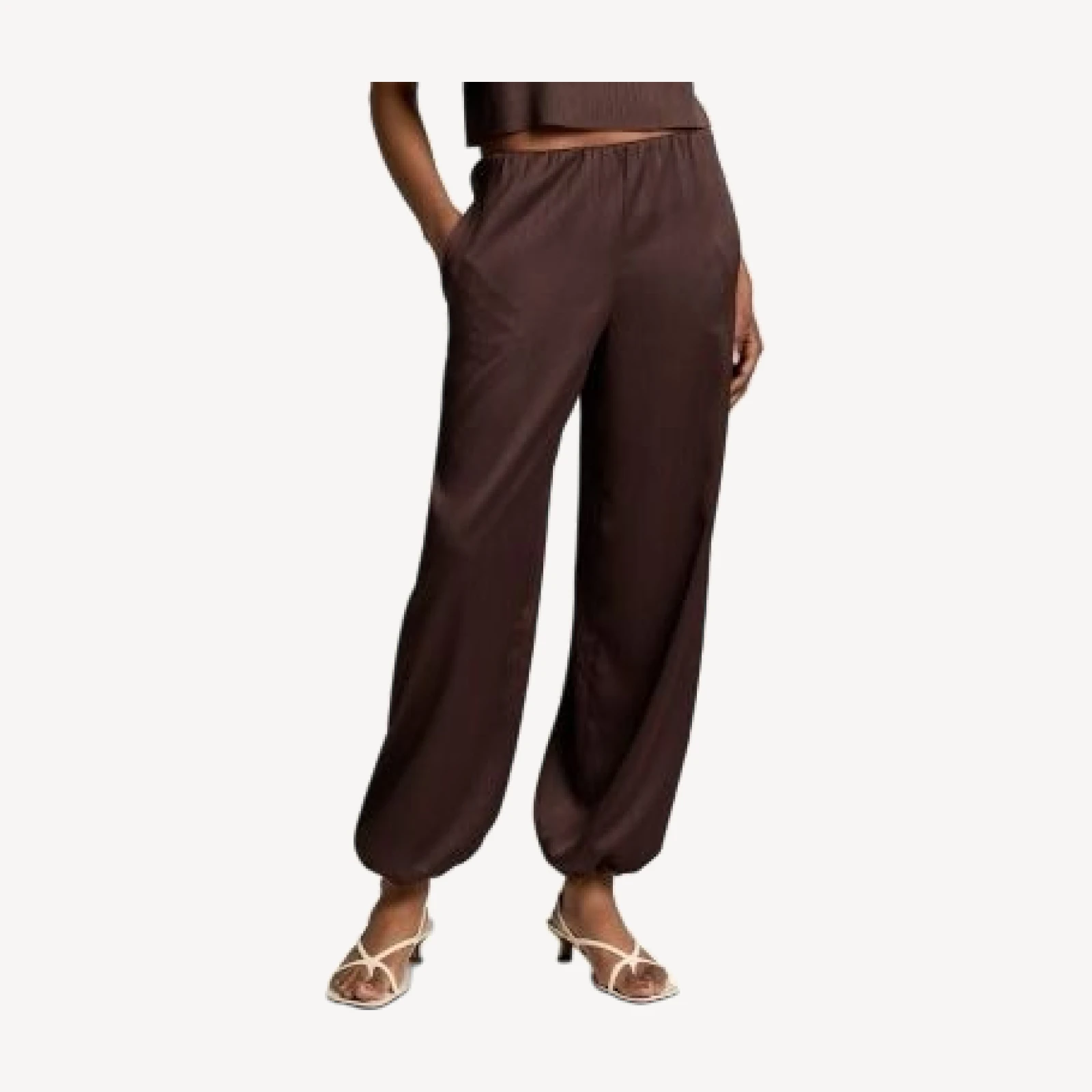 Vince Mid Rise Plisse Drawcord Hem Pants