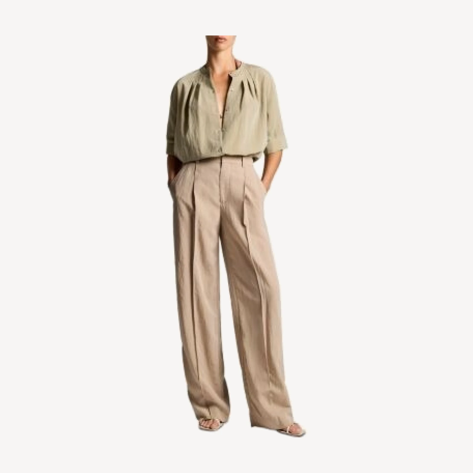 Vince High Waist Pleated Trousers