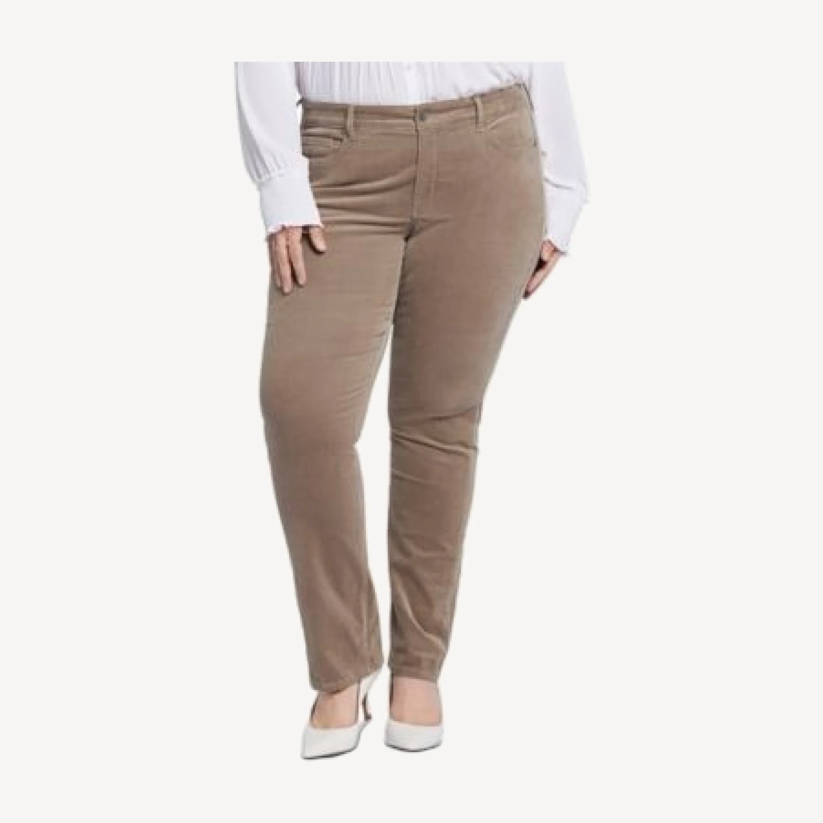 Nydj Plus Marilyn Straight Leg Corduroy Pants