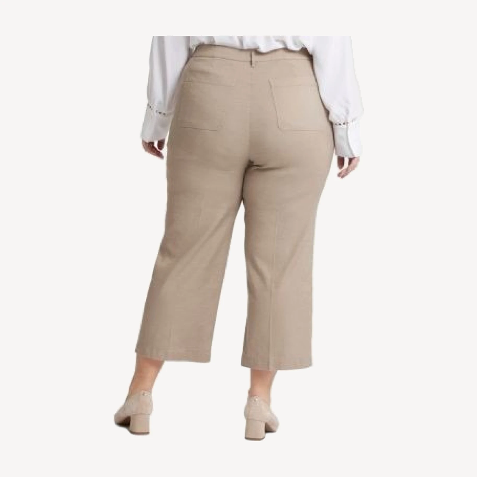 Nydj Plus Wide Leg Cargo Capri Pants