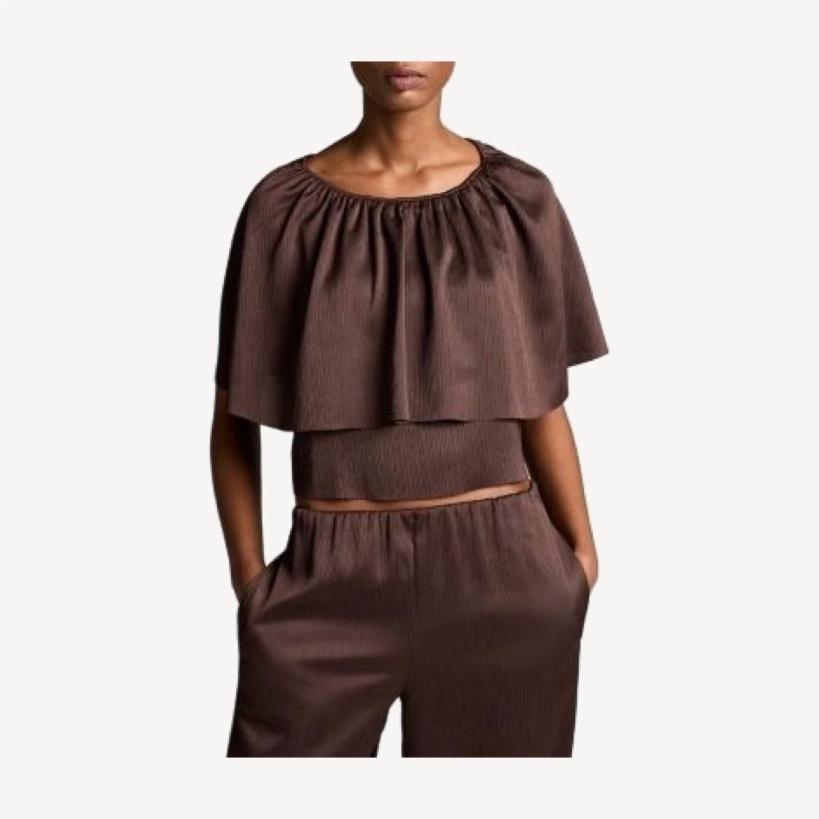 Vince Plisse Cape Top